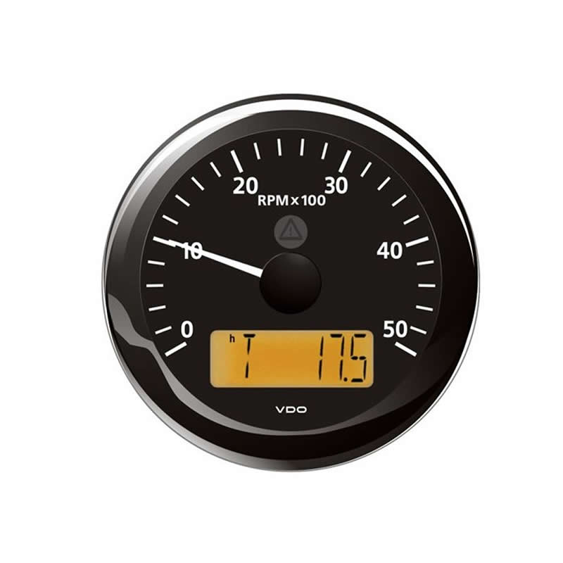 VDO ViewLine Tachometer 5.000 RPM Black 85mm